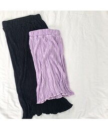 cache cache | ロングスカート（ブラック／パープル）(スカート)