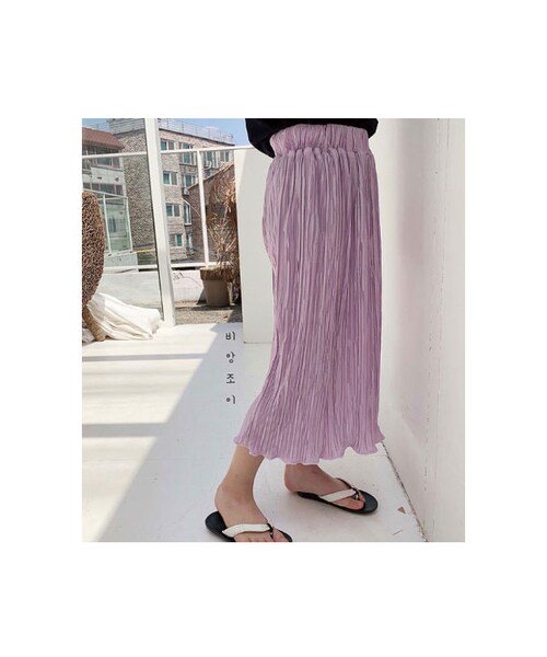 cache cache（カシュ カシュ）の「ロングスカート（ブラック／パープル）（スカート・キッズ・その他）」の7枚目の写真