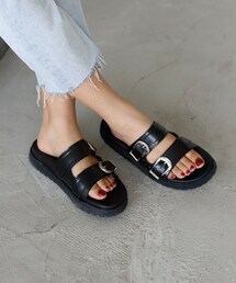 SHAGGIE | ウエスタンバックルプラットフォームサンダル(サンダル)