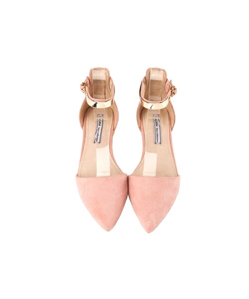 gracegift（グレースギフト）の「金屬繫踝帶尖頭平底鞋（シューズ・レディース・杏色/粉紅/酒紅/黑/靛・35/36/37/38/39/40/41）」の14枚目の写真