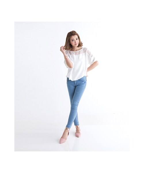 gracegift（グレースギフト）の「金屬繫踝帶尖頭平底鞋（シューズ・レディース・杏色/粉紅/酒紅/黑/靛・35/36/37/38/39/40/41）」の18枚目の写真