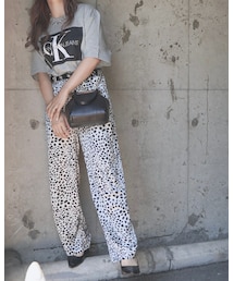 A.D.G | Dalmatian Wide Easy Pants (white)(その他パンツ)