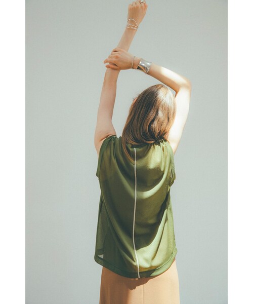 CLANE カラーラインシアースリーブトップス CLANE - LINE SHEER L/S TOPS - PINK | ADDICT WEB SHOP