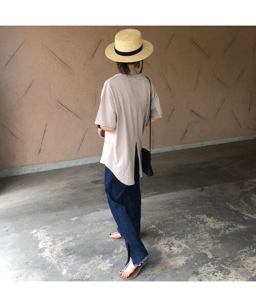 copine（コピン）の「柔らか肌触り！バックスリットビッグtシャツ(3color)【クリックポスト対象商品】（Tシャツ/カットソー・レディース・その他）」の11枚目の写真