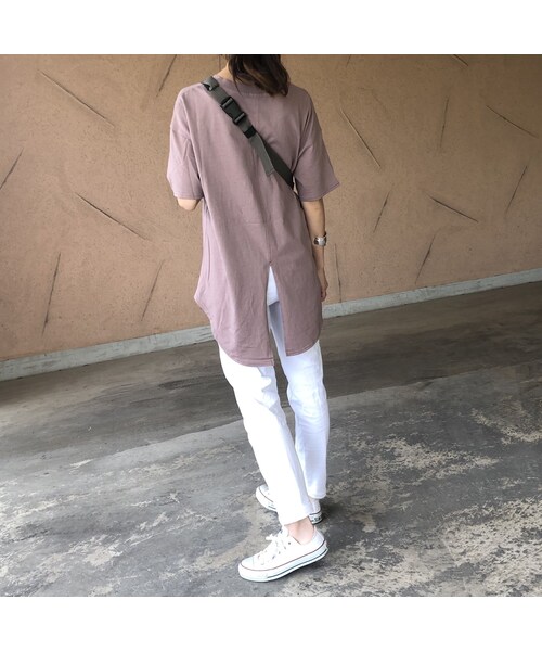 copine（コピン）の「柔らか肌触り！バックスリットビッグtシャツ(3color)【クリックポスト対象商品】（Tシャツ/カットソー・レディース・その他）」の7枚目の写真