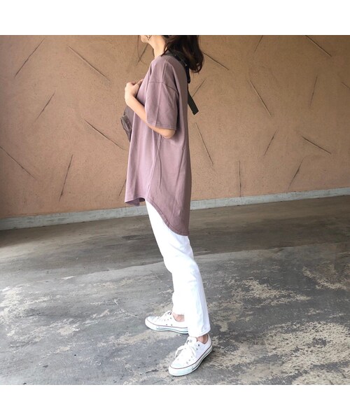 copine（コピン）の「柔らか肌触り！バックスリットビッグtシャツ(3color)【クリックポスト対象商品】（Tシャツ/カットソー・レディース・その他）」の8枚目の写真