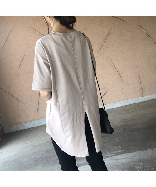 copine（コピン）の「柔らか肌触り！バックスリットビッグtシャツ(3color)【クリックポスト対象商品】（Tシャツ/カットソー・レディース・その他）」の9枚目の写真