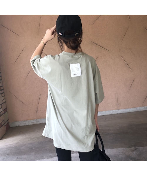 copine（コピン）の「再入荷！ユニセックス！バックラベル付プリントビッグtシャツ(2color)【クリックポスト対象商品】（Tシャツ/カットソー・レディース・その他）」の12枚目の写真