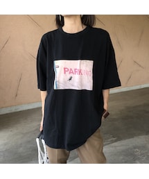 copine | 再入荷！ユニセックス！バックラベル付プリントビッグtシャツ(2color)【クリックポスト対象商品】(Tシャツ/カットソー)