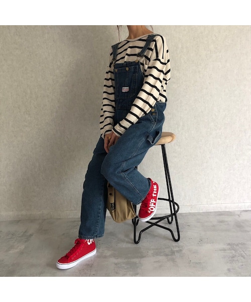 copine(コピン)の「再々入荷!ゆるっとオーバーサイズ!used風デニムサロペット(サロペット/オーバーオール・レディース・その他)」の1枚目の写真