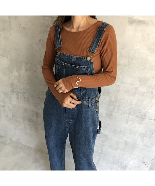 copine(コピン)の「再々入荷!ゆるっとオーバーサイズ!used風デニムサロペット(サロペット/オーバーオール・レディース・その他)」の7枚目の写真