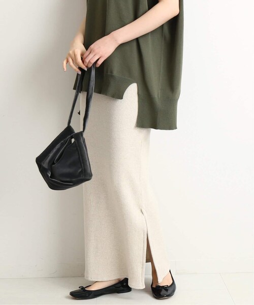 IENA(イエナ)の「《追加》テレコリブスカート◆(スカート・ブラック A/36/38/在庫なし)」の2枚目の写真