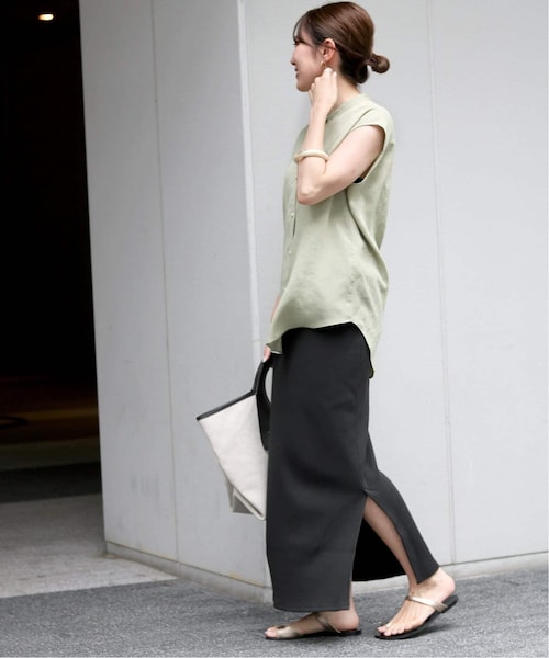 IENA(イエナ)の「《追加》テレコリブスカート◆(スカート・ブラック A/36/38/在庫なし)」の5枚目の写真