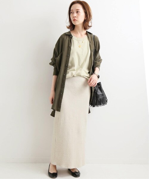 IENA(イエナ)の「《追加》テレコリブスカート◆(スカート・ブラック A/36/38/在庫なし)」の8枚目の写真