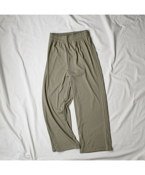Lavish Gate(ラヴィッシュゲート)の「nh-bottoms-02067 セミワイド リブパンツ ピスタチオ(その他パンツ・レディース・その他)」の6枚目の写真