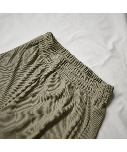 Lavish Gate(ラヴィッシュゲート)の「nh-bottoms-02067 セミワイド リブパンツ ピスタチオ(その他パンツ・レディース・その他)」の8枚目の写真