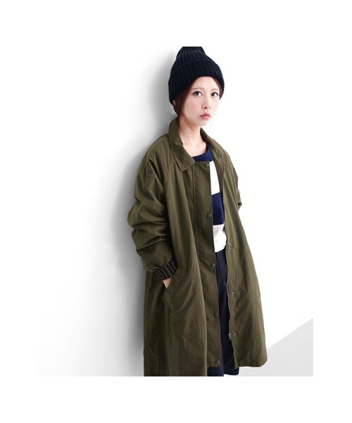 KBF（ケイビーエフ）の「ボーイフレンドコート（ジャケット/アウター・レディース・BEIGE/KHAKI/NAVY・one）」の14枚目の写真
