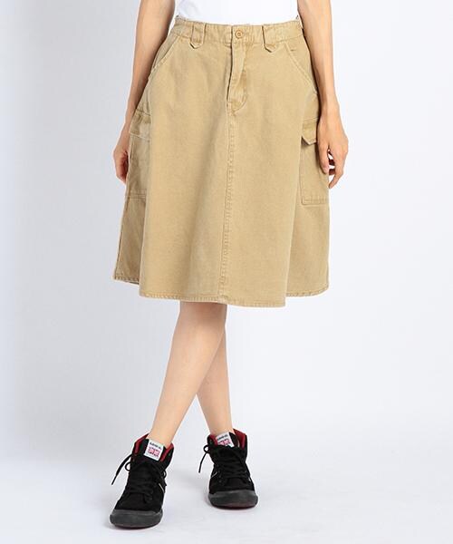 DOUBLE NAME（ダブルネーム）の「カーゴフレアＳＫＴ（スカート・ネイビー/ベージュ/柄A/柄B・FREE）」の2枚目の写真