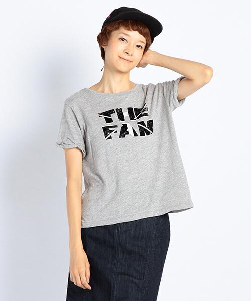 DOUBLE NAME（ダブルネーム）の「ねじりロール袖Ｔシャツ（トップス・ブラック/オフシロ/杢グレー・FREE）」の2枚目の写真