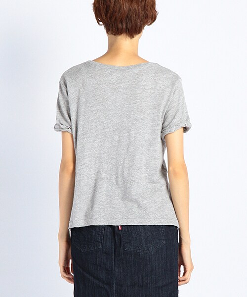 DOUBLE NAME（ダブルネーム）の「ねじりロール袖Ｔシャツ（トップス・ブラック/オフシロ/杢グレー・FREE）」の5枚目の写真