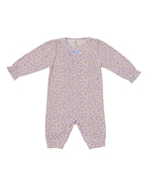 Bijoux&Bee | フラワーブーケ柄長袖前開きカバーオール(ロンパース)