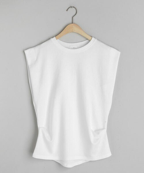 DHOLIC(ディーホリック)の「タックキャップスリーブTシャツ(Tシャツ/カットソー・レディース・ホワイト/ブラック/グリーン・FREE)」の1枚目の写真