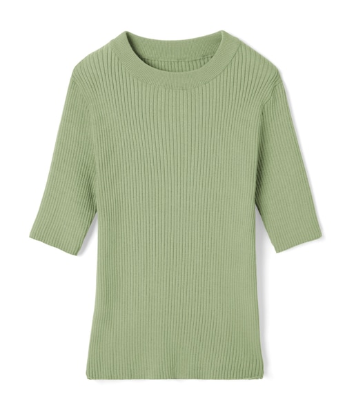 GRL（グレイル）の「プチハイネックリブニットトップス（ニット/セーター・レディース・ケリーグリーン/グリーン/ブラウン・M）」の3枚目の写真