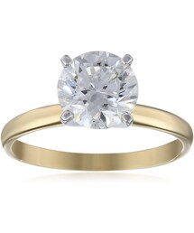 Amazon Collection IGI Certified 18k Yellow Gold Classic Round-Cut Diamond Engagement Ring (2.0 carat H-I Color SI1-SI2 Clarity) Size 7
