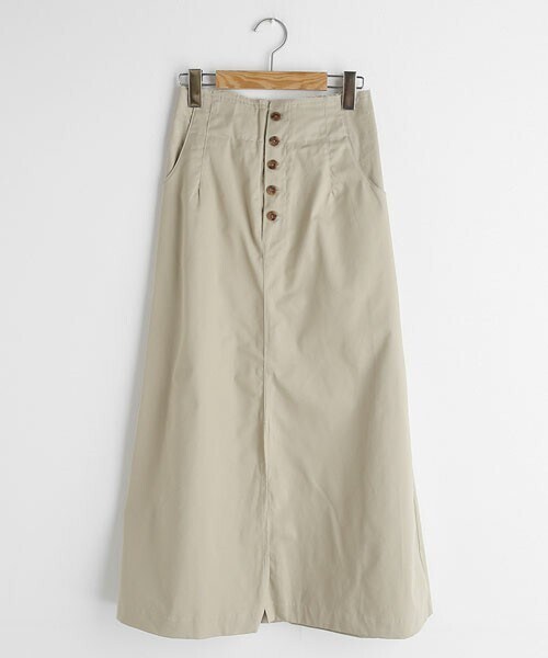 DHOLIC（ディーホリック）の「ボタンフライスリットスカート（スカート・レディース・ホワイト/ベージュ・FREE）」の2枚目の写真