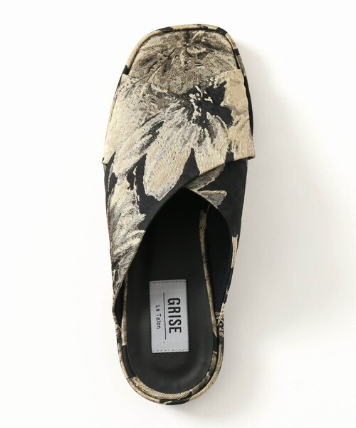 LE TALON（ルタロン）の「GRISE クロスプラットジャガードミュールサンダル◆（シューズ・ベージュ A/S/在庫あり/M/L）」の11枚目の写真