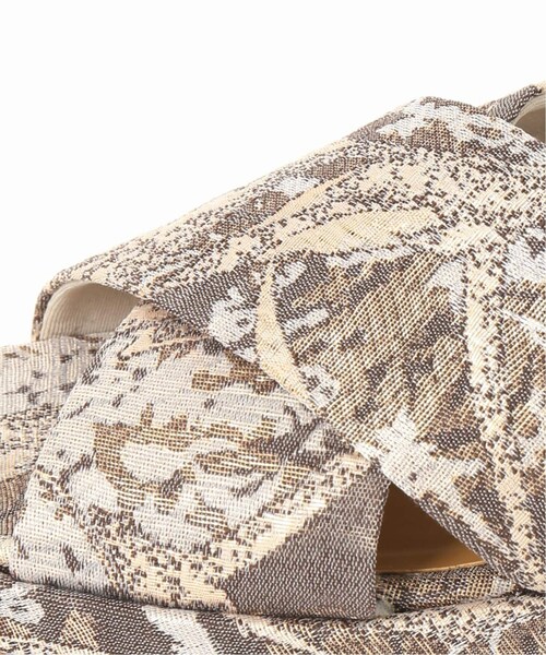 LE TALON（ルタロン）の「GRISE クロスプラットジャガードミュールサンダル◆（シューズ・ベージュ A/S/在庫あり/M/L）」の14枚目の写真