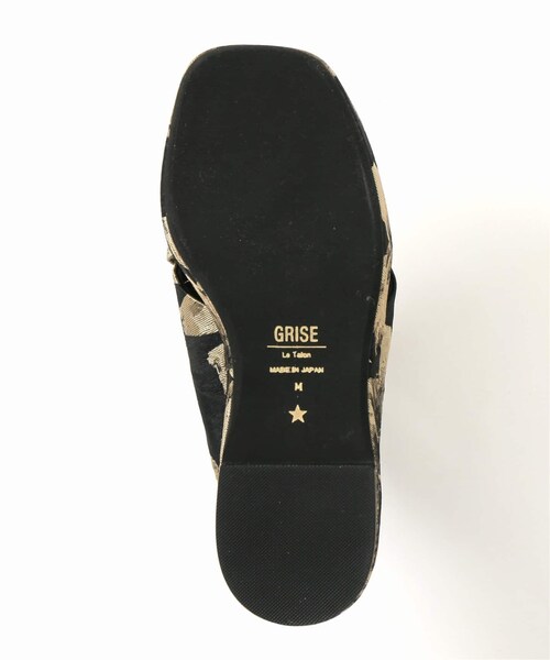 LE TALON（ルタロン）の「GRISE クロスプラットジャガードミュールサンダル◆（シューズ・ベージュ A/S/在庫あり/M/L）」の12枚目の写真