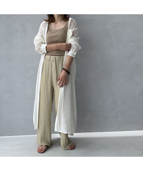 no brand（ノーブランド）の「クリンクルシフォンリラックスパンツ（その他パンツ・レディース・その他）」の2枚目の写真