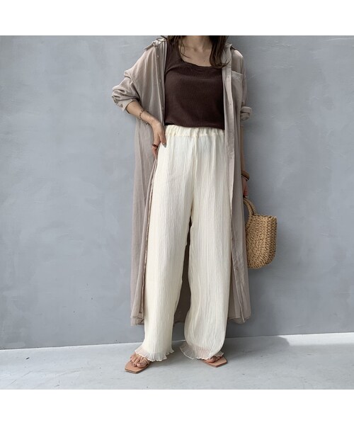 no brand（ノーブランド）の「クリンクルシフォンリラックスパンツ（その他パンツ・レディース・その他）」の9枚目の写真