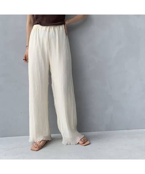 no brand（ノーブランド）の「クリンクルシフォンリラックスパンツ（その他パンツ・レディース・その他）」の10枚目の写真