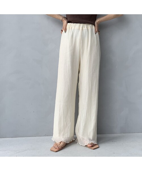 no brand（ノーブランド）の「クリンクルシフォンリラックスパンツ（その他パンツ・レディース・その他）」の8枚目の写真