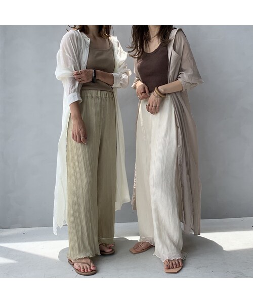 no brand（ノーブランド）の「ロングシアーシャツワンピース（シャツ/ブラウス・レディース・その他）」の11枚目の写真