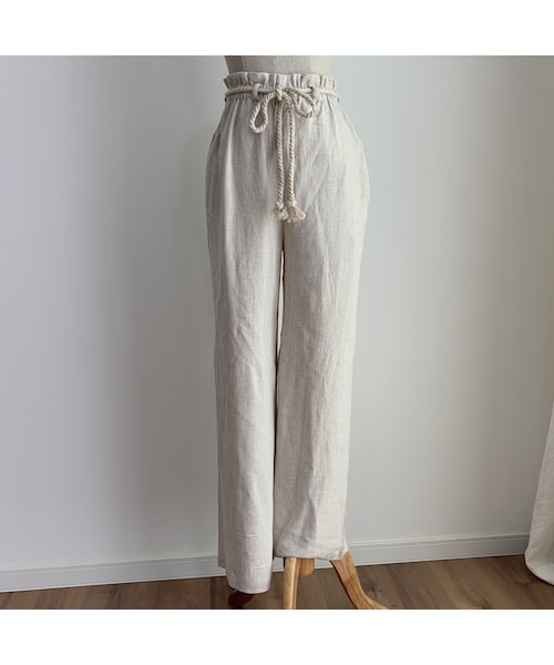 no brand（ノーブランド）の「ロープベルトリネンパンツ（その他パンツ・レディース・その他）」の6枚目の写真
