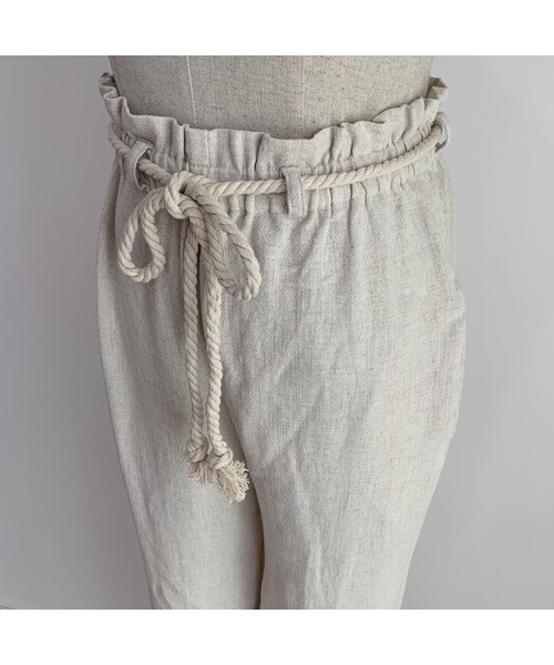 no brand（ノーブランド）の「ロープベルトリネンパンツ（その他パンツ・レディース・その他）」の7枚目の写真