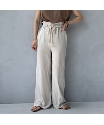 no brand | ロープベルトリネンパンツ(その他パンツ)