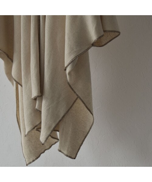 Lavish Gate（ラヴィッシュゲート）の「tops-04040　日本製　コットンリネン　リブカフタン　エクリュ　モカ（Tシャツ/カットソー・レディース・その他）」の13枚目の写真