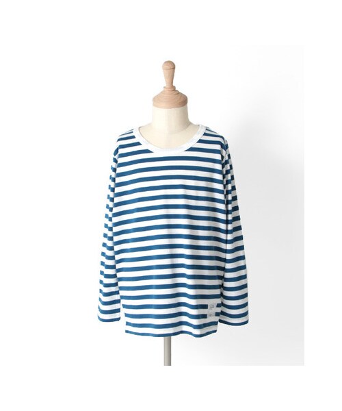 URBAN RESEARCH DOORS（アーバンリサーチドアーズ）の「FORK&amp;SPOON　Orgabic天竺ボーダーロングスリーブTシャツ(KIDS)（その他・キッズ・OFF×BLK/OFF×BLU/OFF×MST/IVO×RED/IVO×GRN・90/105/120/135）」の10枚目の写真