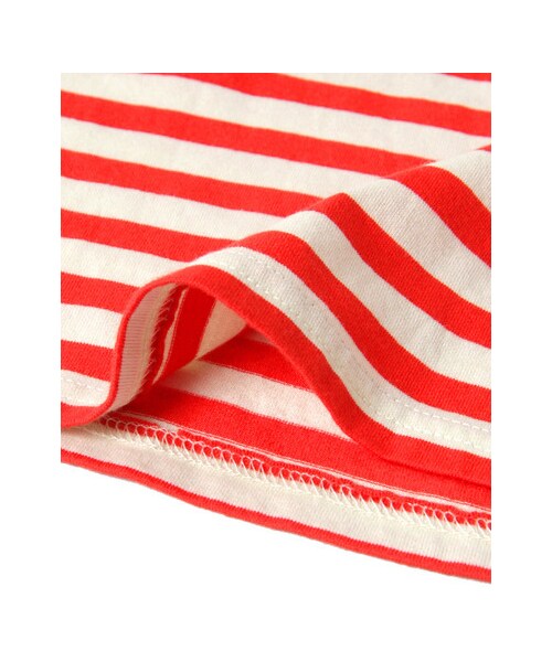 URBAN RESEARCH DOORS（アーバンリサーチドアーズ）の「FORK&amp;SPOON　Orgabic天竺ボーダーロングスリーブTシャツ(KIDS)（その他・キッズ・OFF×BLK/OFF×BLU/OFF×MST/IVO×RED/IVO×GRN・90/105/120/135）」の8枚目の写真