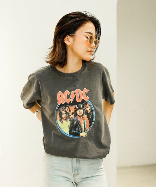 Auntie Rosa Holiday(アンティローザホリデー)の「AC/DC ブラックTシャツ/GOOD ROCK SPEED(Tシャツ/カットソー・レディース・ブラック・FREE)」の1枚目の写真