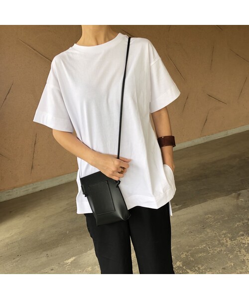 copine(コピン)の「バックロング裾スリット!バックロゴプリントビッグtシャツ (3color)【クリックポスト対象商品】(Tシャツ/カットソー・レディース・その他)」の10枚目の写真