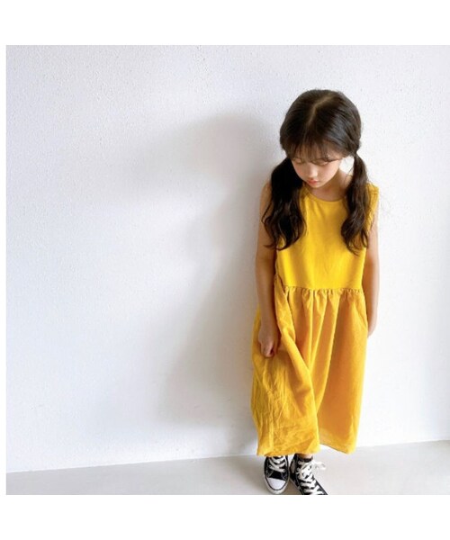 cache cache（カシュ カシュ）の「ワンピース（イエロー）130.140（ワンピース・キッズ・その他）」の2枚目の写真