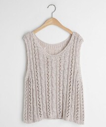 DHOLIC | シアーツイストニットスリーブレス(タンクトップ)