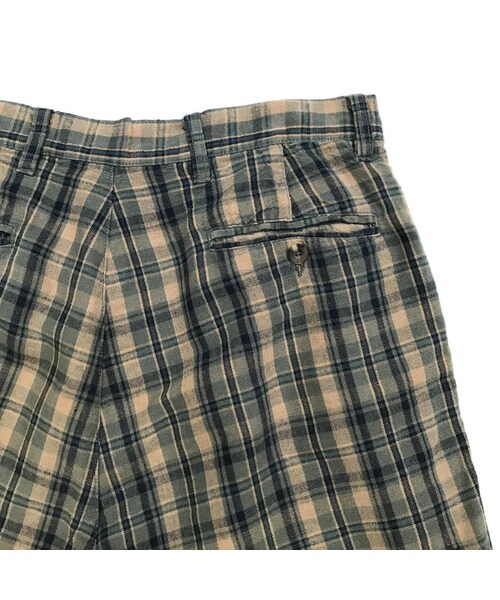 Eddie Bauer（エディーバウアー）の「90's Eddie Bauer / Check 2tuck Shorts / Khaki×Beige / Used（カーゴパンツ）」 WEAR