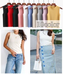 no brand | シンプルサマーノースリーブプルオーバー・全10色(タンクトップ)
