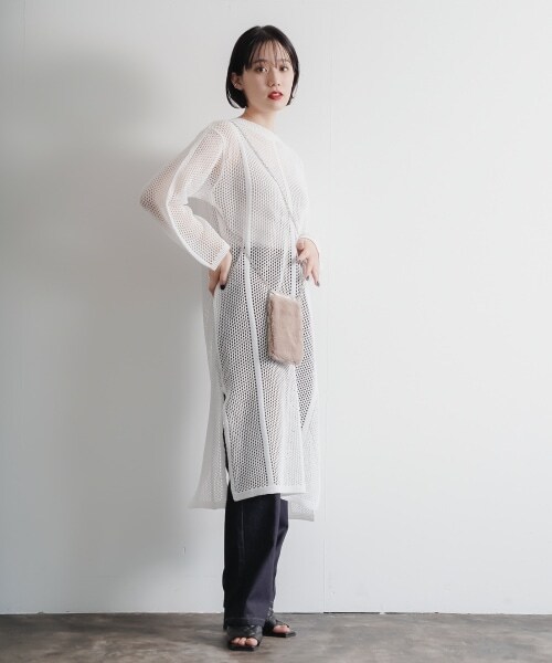 PAGEBOY（ページボーイ）の「２WAYメッシュアミワンピース（ワンピース/ドレス・レディース・ホワイト/ブラック/ベルベット・F）」の5枚目の写真